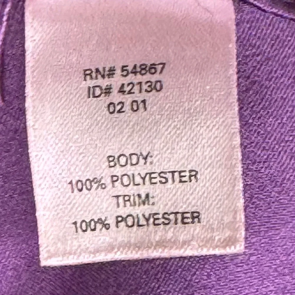 Y2K Victorias Secret Purple Satin Lace Trim Camisole Backless Top Tie Back Med